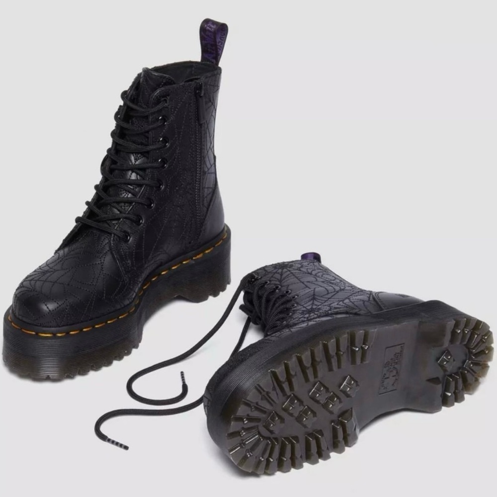 Dr Martens Wednesday Jadon Boot Platform Black Spiderweb size 10 NEW Women - Picture 9 of 9